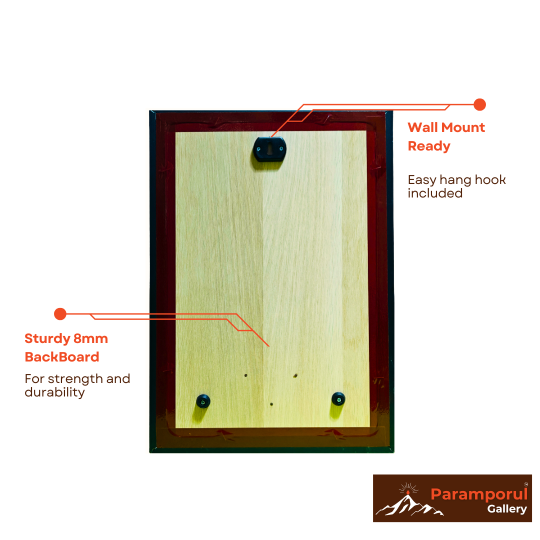 Lord Ganesha Gold Foil Daily Sheet Calendar Frame 2026 | Vinayagar / Pillayar | Reusable Wooden Finish (12" x 17")