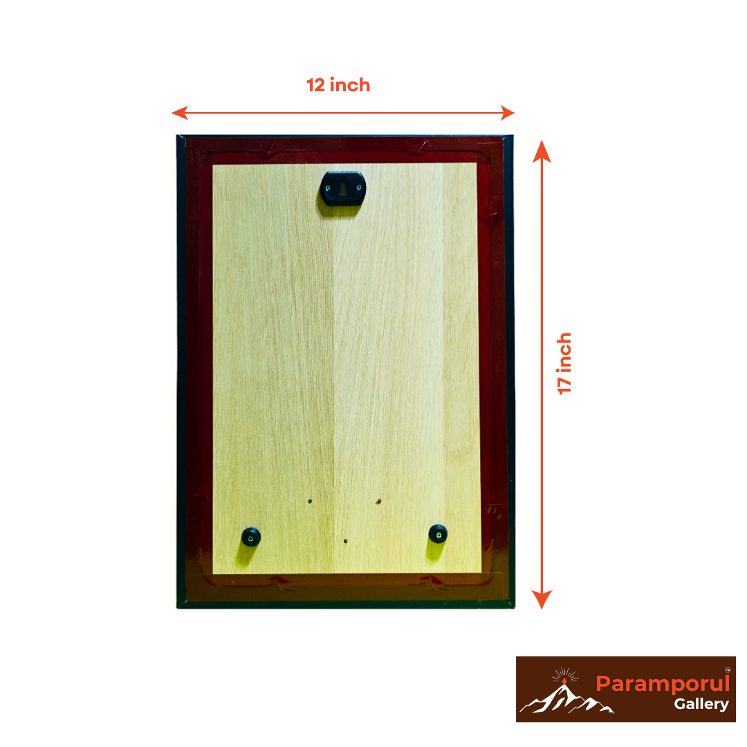 Lord Ganesha Gold Foil Daily Sheet Calendar Frame 2026 | Vinayagar / Pillayar | Reusable Wooden Finish (12" x 17")