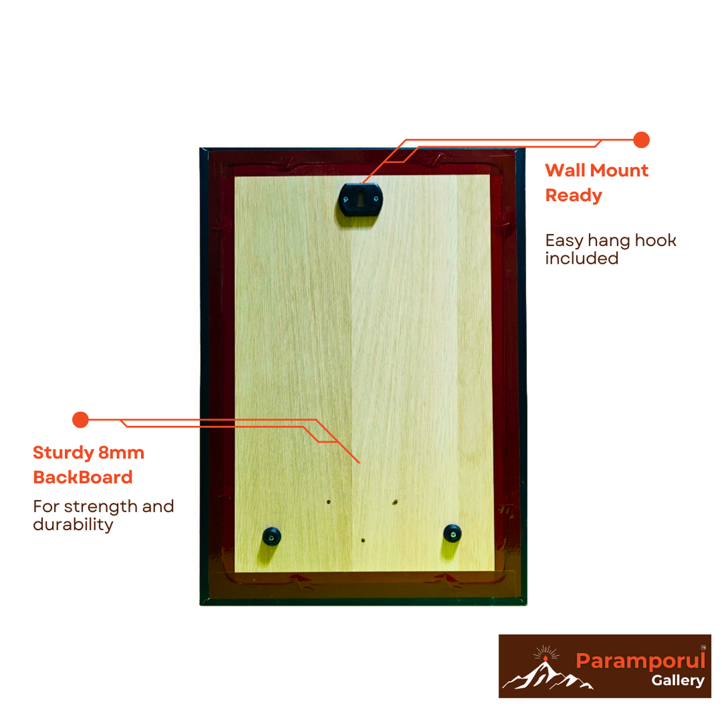 Lord Murugan Gold Foil Daily Sheet Calendar 12x17 Inch 2026 | Wooden-Finish Frame & Hardboard Backing | Replaceable Yearly Calendar Pad | Premium Devotional Wall Decor for Home & Office