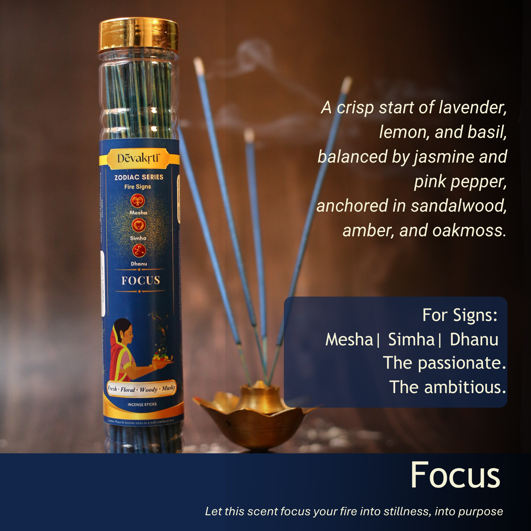 Focus Incense Sticks – 60 Agarbattis