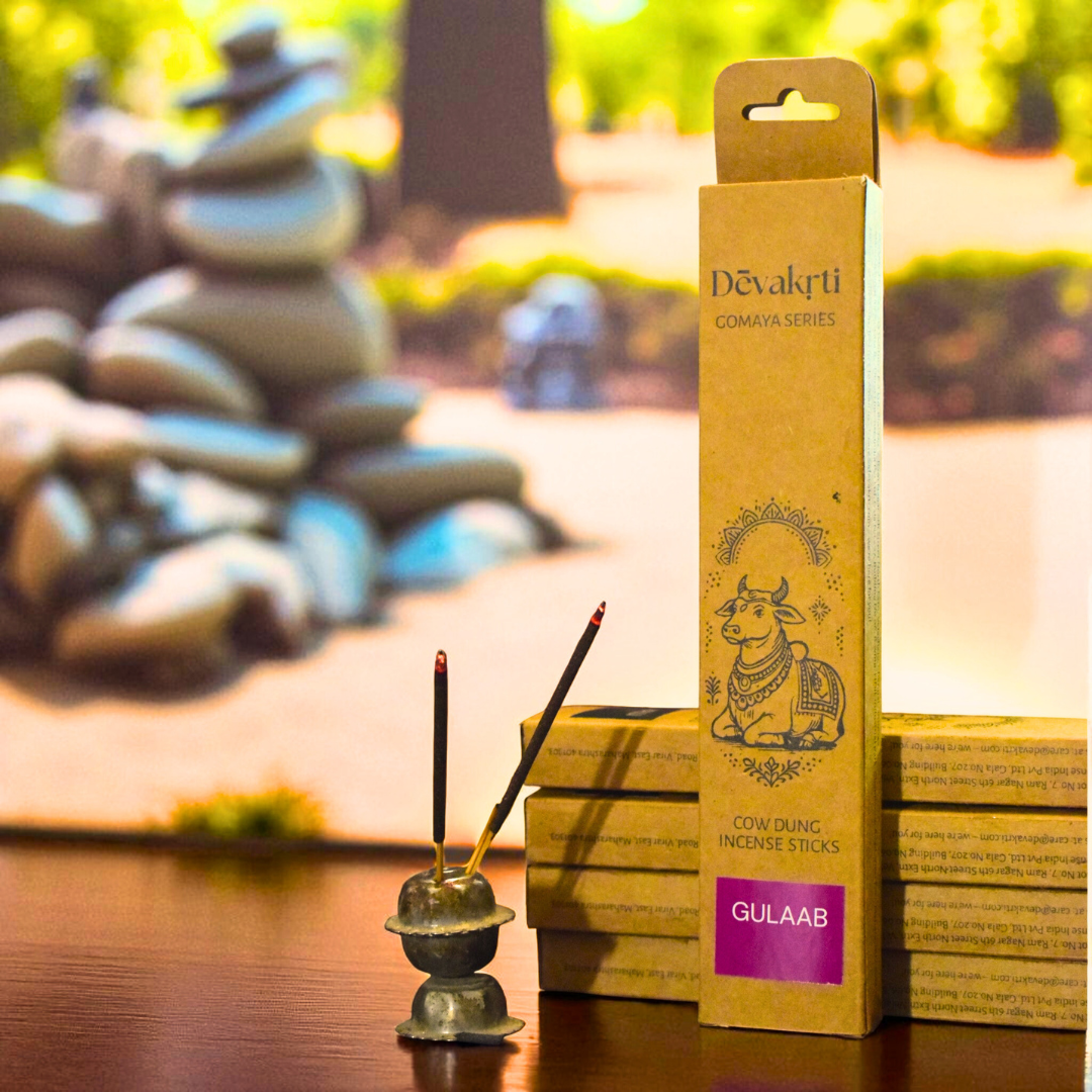 Gulaab Rose Cow Dung Incense Sticks - Agarbatti | 30 Sticks