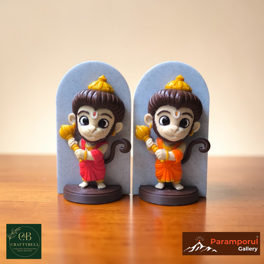 Baby Hanuman (10 cm) | Eco-Friendly 3D Printed Idol for Kids | Magnet & Study Table Decor