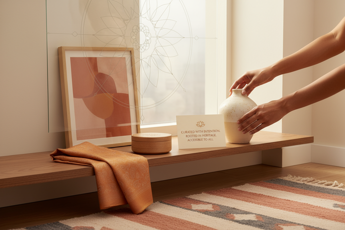 it should signify promise...our promise is thoughtful curation, modern but rooted, accessible